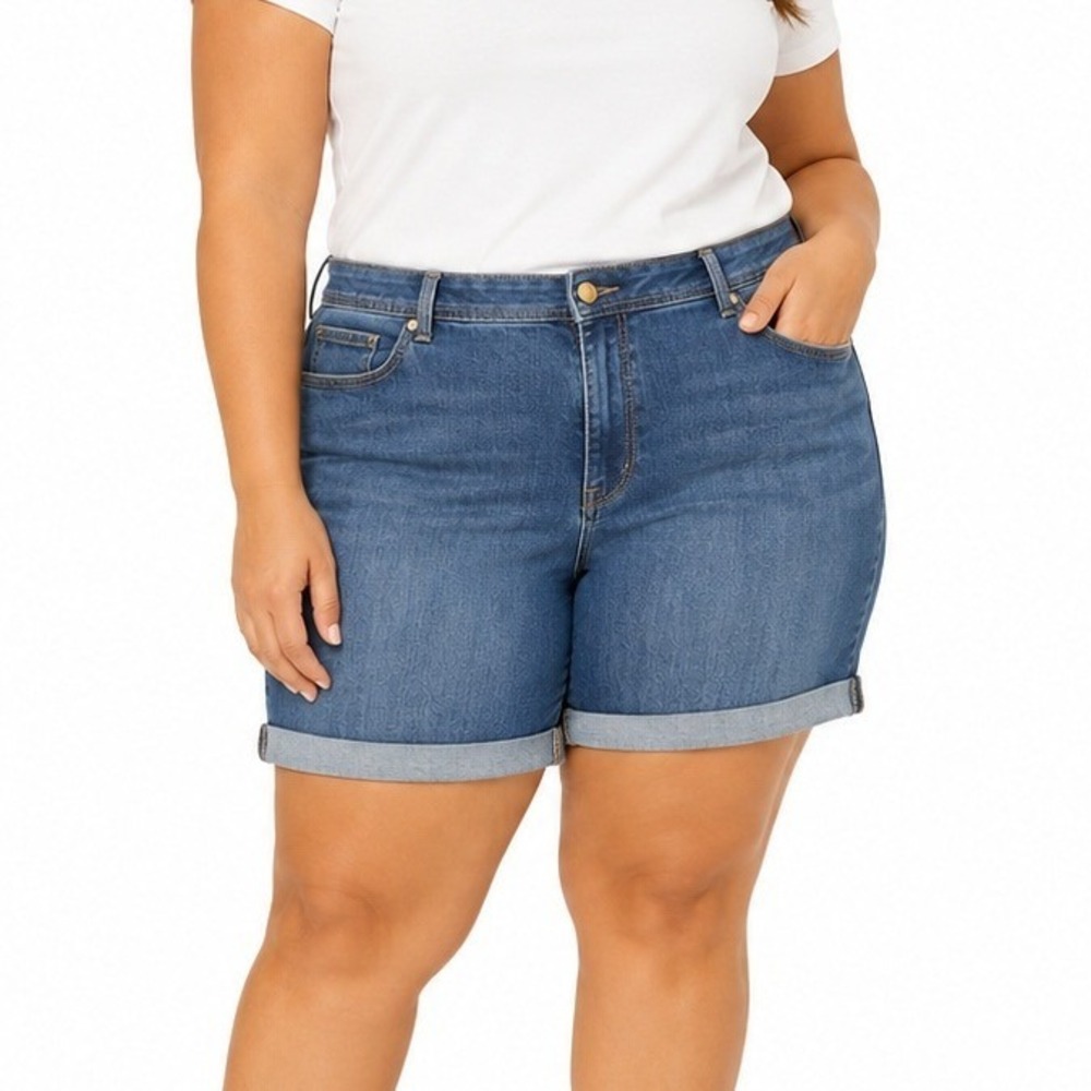 Sonoma Women Studded Walking Shorts Denim Casual 24W